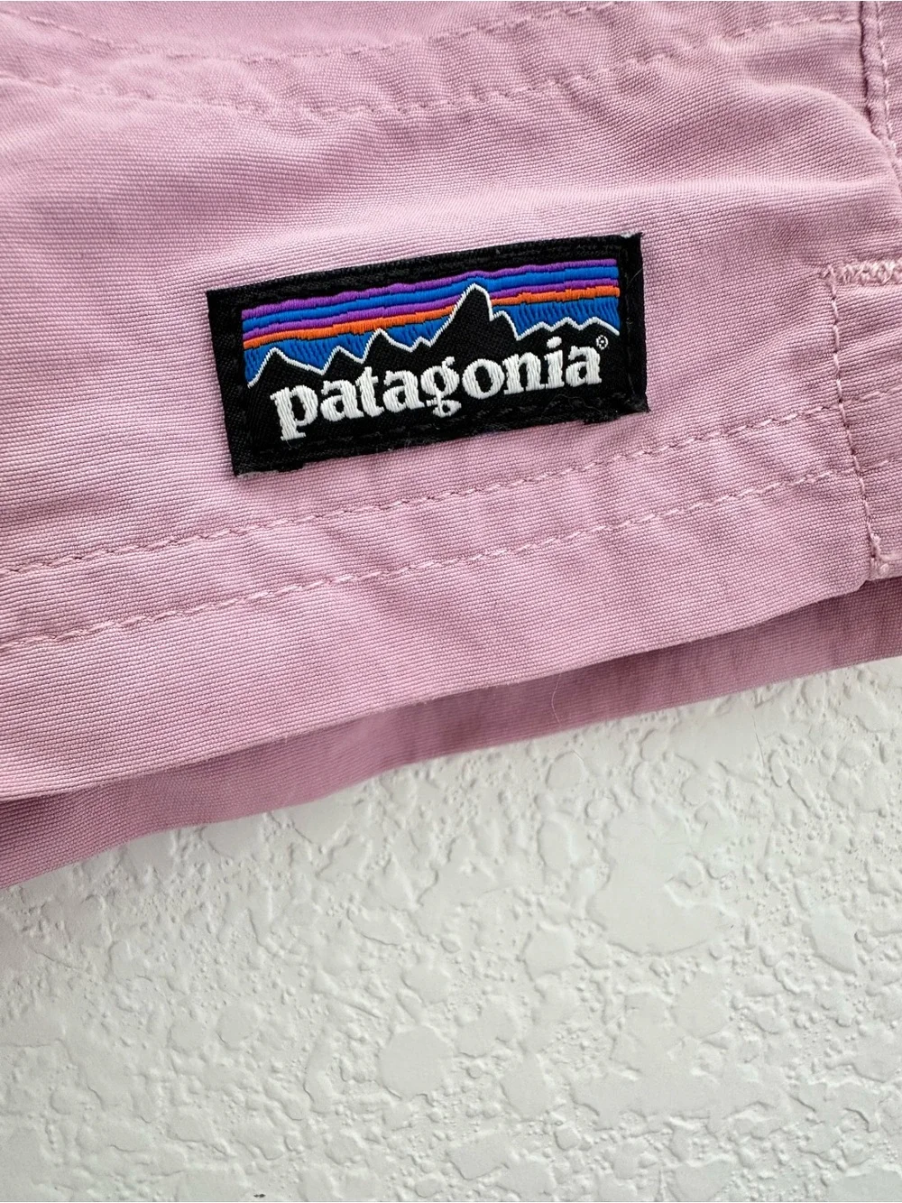 Patagonia Girls Costa Rica Baggies Shorts 3” Milkweed Mauve Pink Floral M 10